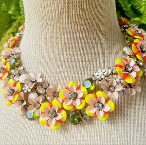 J. Crew Floral Wreath Necklace